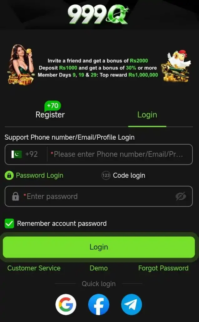 999Q Game Login