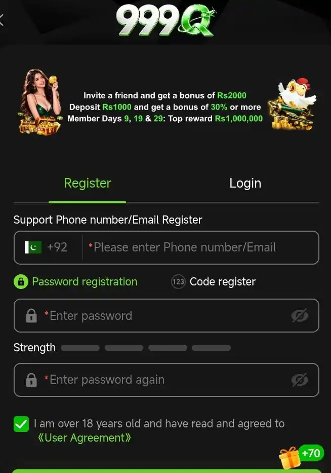 999Q Register Game